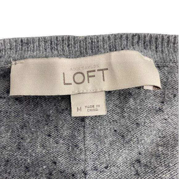 Loft Speckled Gray Hi-Lo Sweater - Picture 3 of 7